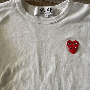 Comme des Garcons White T-Shirt Long Sleeve